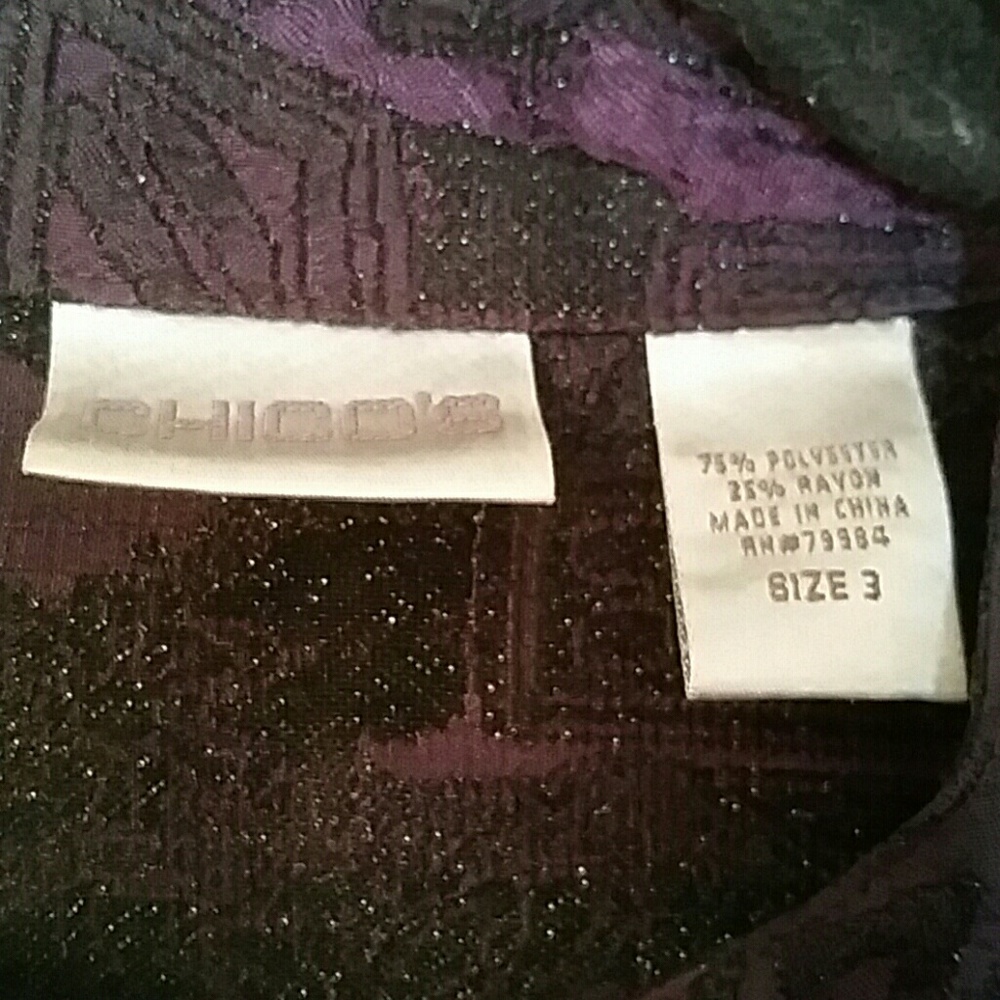 Chicos Mandarin Collar Embellished Tunic - Picture 2 of 5